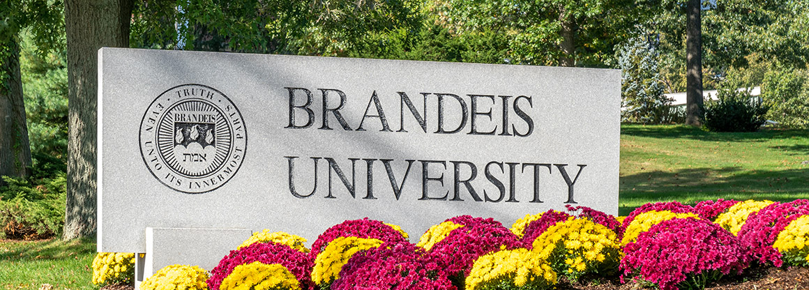 Brandeis university sign