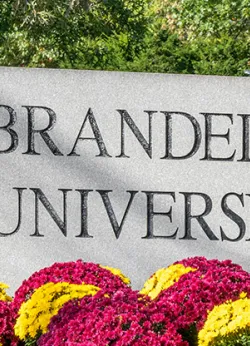 Brandeis university sign